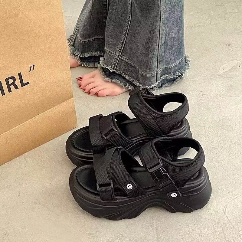 One-strap versatile casual cake Roman sandals for trendy women, thick-soled sandals for women - happyshop365247