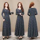 Dress Mother Dress Big Swing Dress Noble Long Skirt Women - happyshop365247