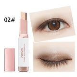 Eyeshadow Stick Stereo Gradient Shimmer Double Color Cream Pen Eye Makeup Cosmetics Tool - happyshop365247
