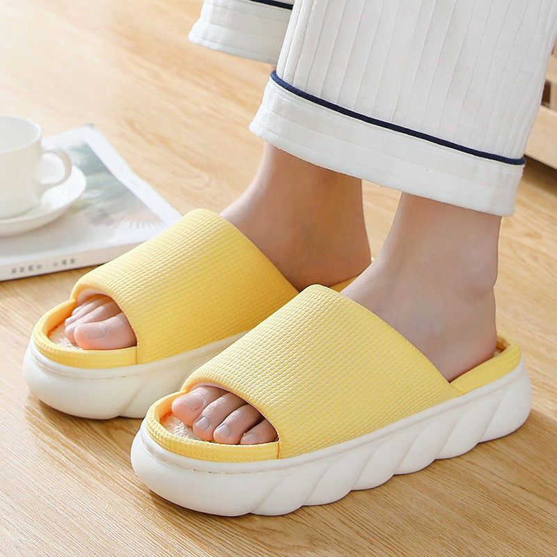Men And Women Indoor Home Four Seasons Household Slippers - happyshop365247