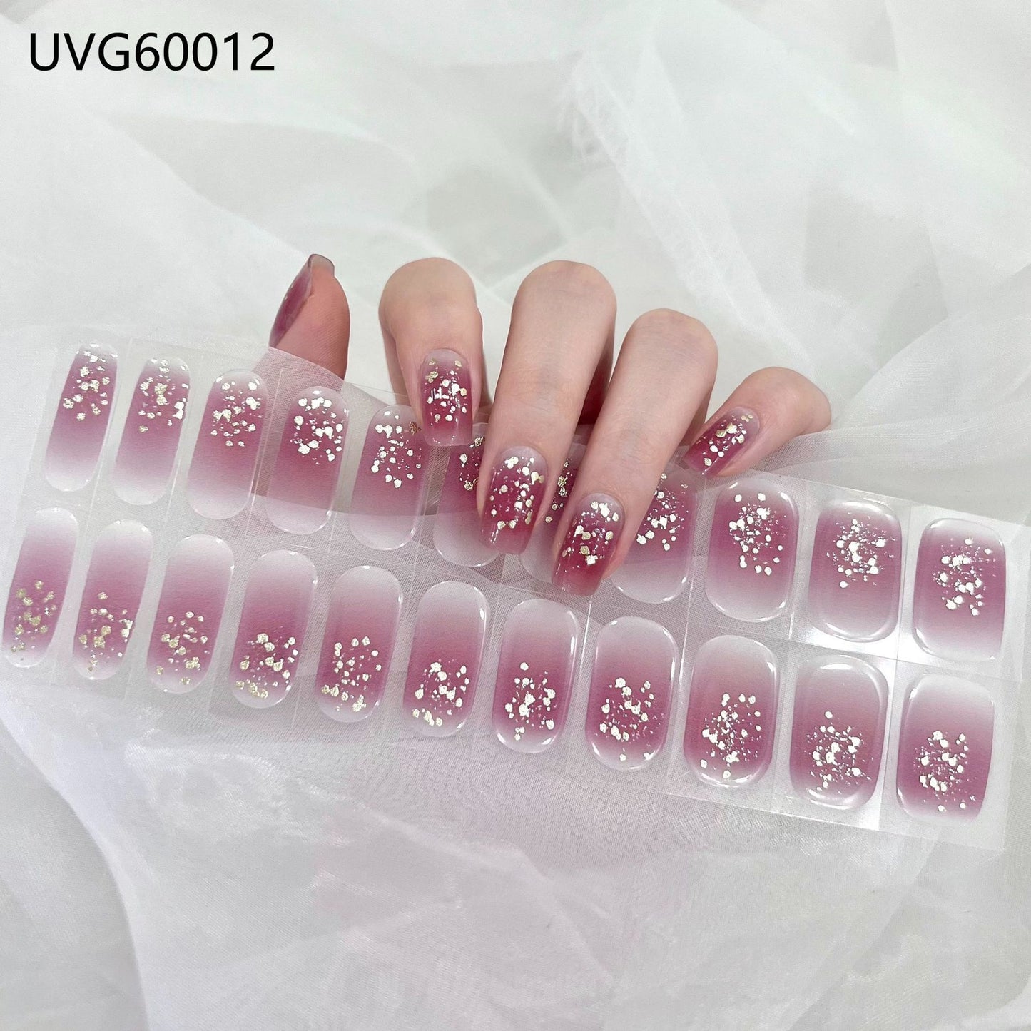 Blush Nail Stickers Uv Semi-baked Gel - happyshop365247