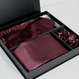 Bright Version Silk Pillowcase Eye Mask Hair Ring Three-piece Set 22 M Gift Box Set