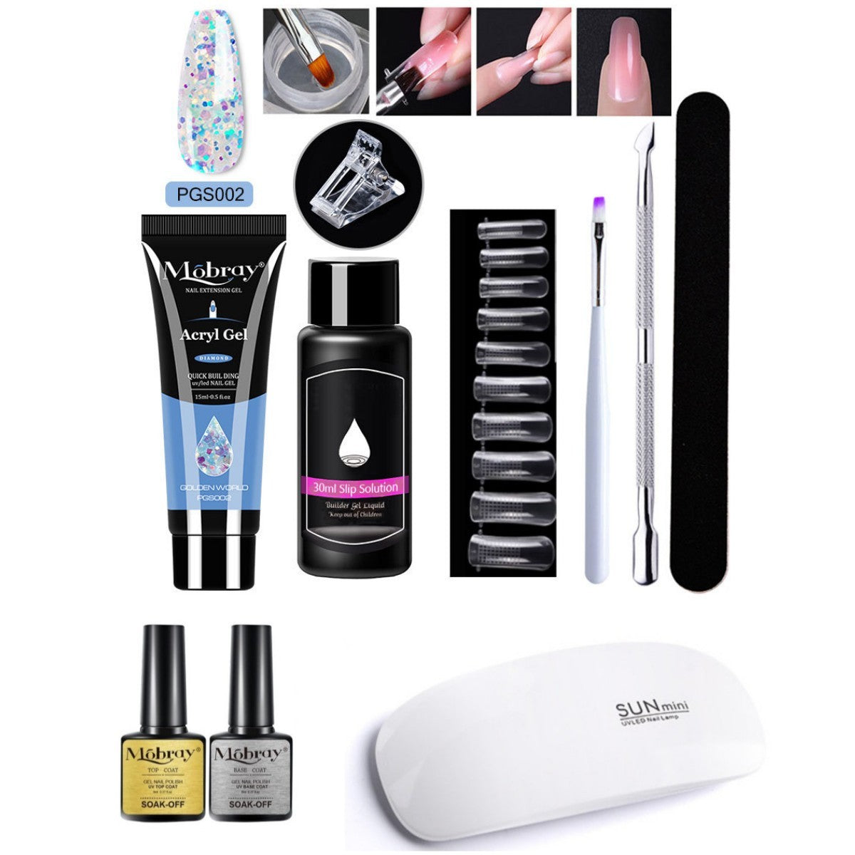 7-Piece Nail Art Crystal Extender Set - happyshop365247