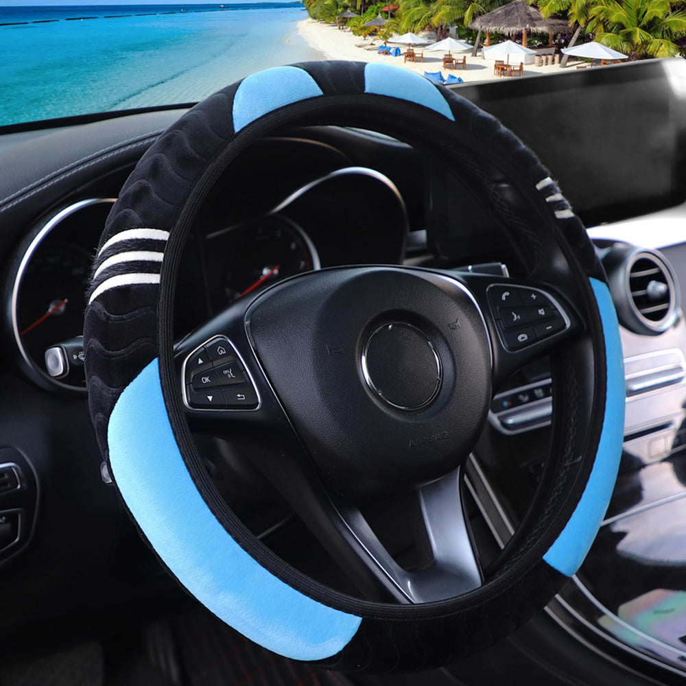 Comfortable Soft Plush Car Ornament Without Inner Ring Steering Wheel Cover