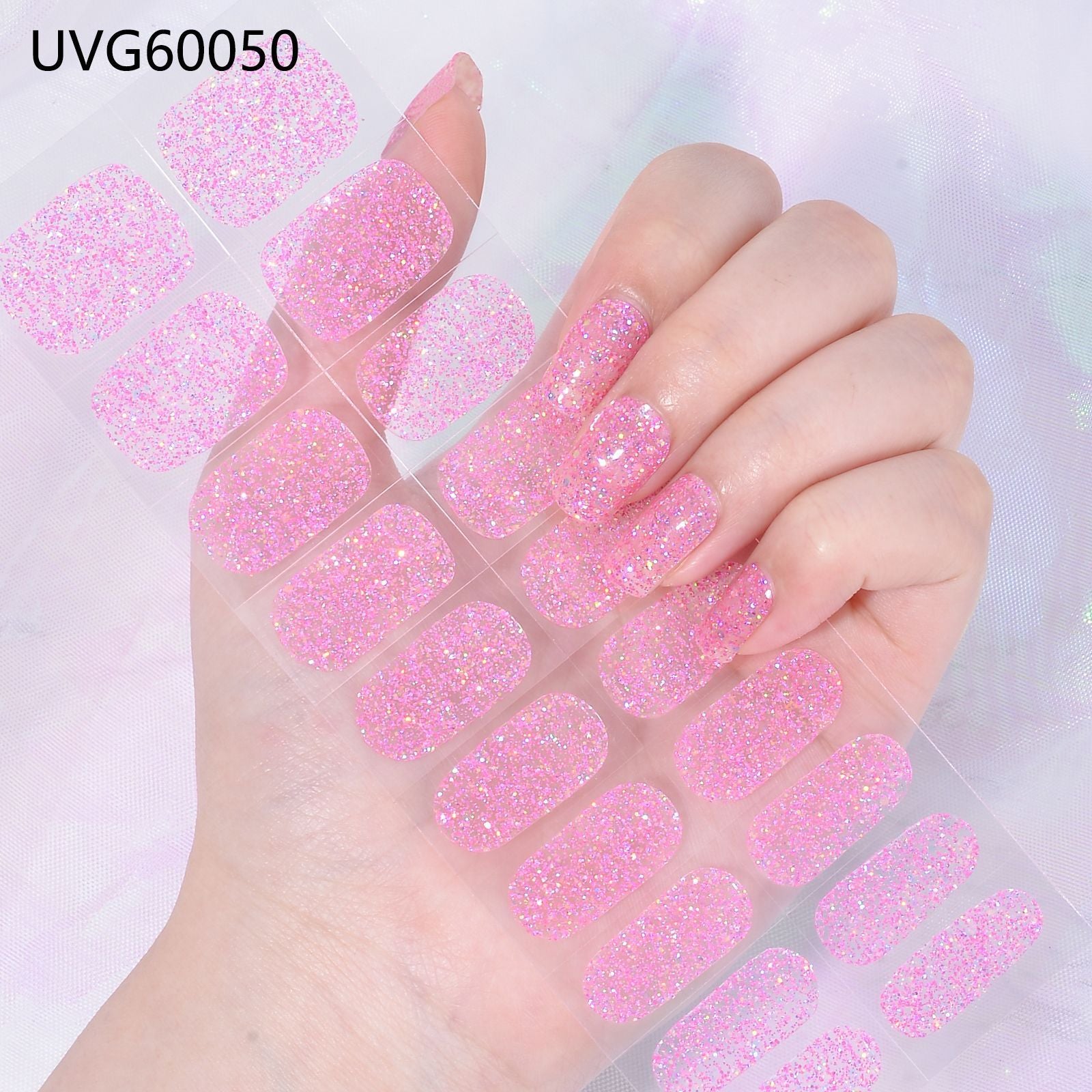 Blush Nail Stickers Uv Semi-baked Gel - happyshop365247