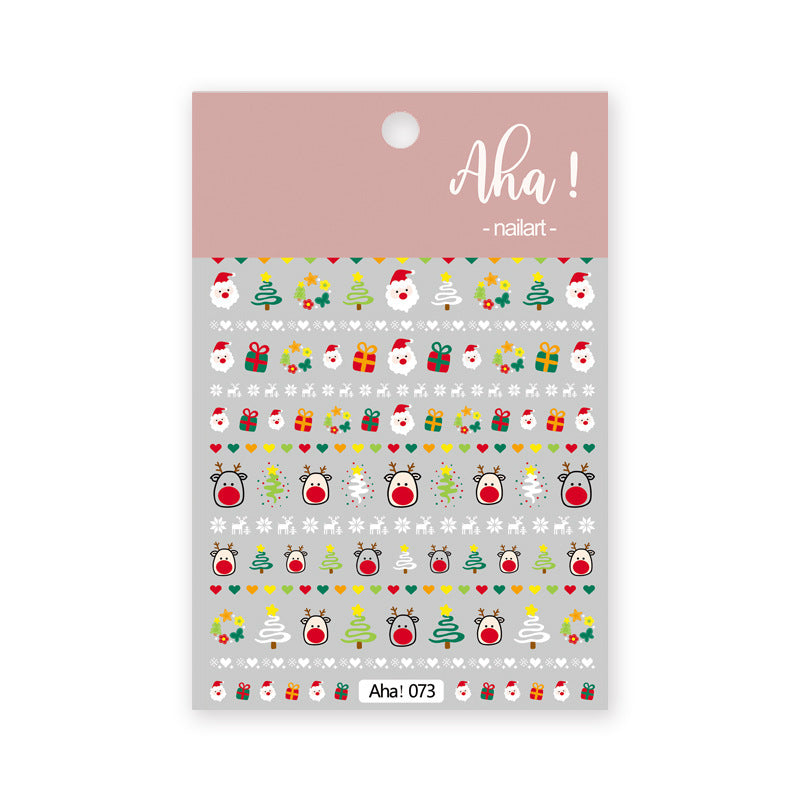 Nail Art Sticker Santa Claus Cartoon - happyshop365247