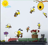 Flying Bees and Hive Wall Stickers