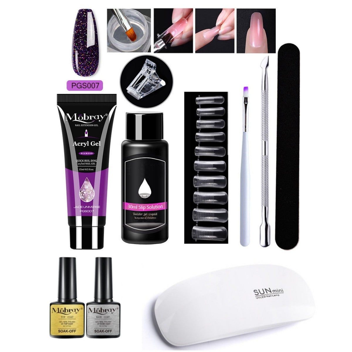 7-Piece Nail Art Crystal Extender Set - happyshop365247