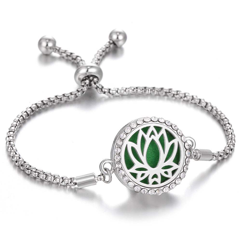 2024 New Kaleidoscope Aromatherapy Bracelet Perfume Essential Oil Diffuser Locket Bracelet Charms Women Aroma Diffuser Jewelry - happyshop365247