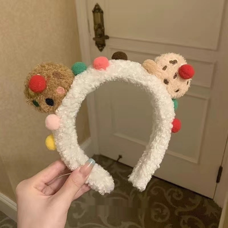 Cute Face Wash Hair Bands Female Cartoon Headwear Hair Band Headband Apply - happyshop365247