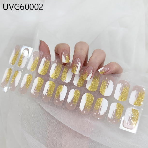 Blush Nail Stickers Uv Semi-baked Gel - happyshop365247