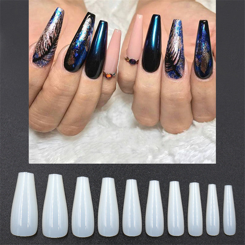 500 tablets of transparent natural color ballet fake nails - happyshop365247
