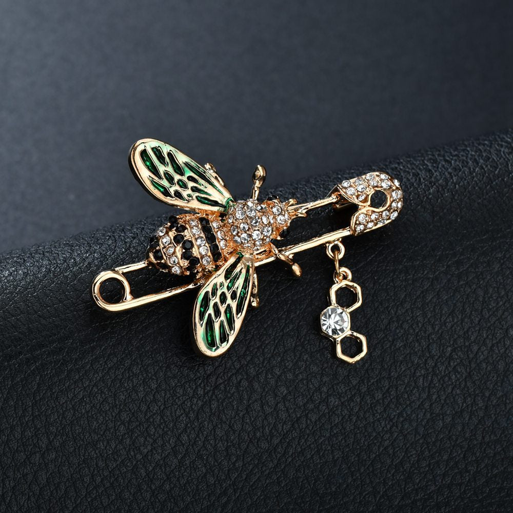 Personalized bee brooch