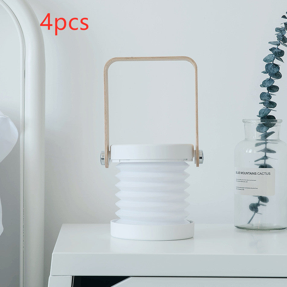 Foldable Touch Dimmable Reading LED Night Light Portable Lantern Lamp USB Rechargeable For Home Decor - happyshop365247