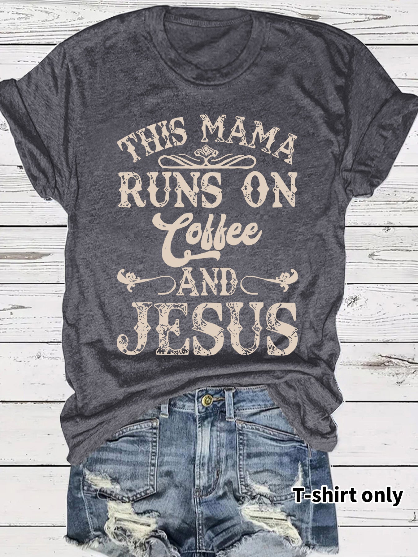 Short sleeved coffee is running