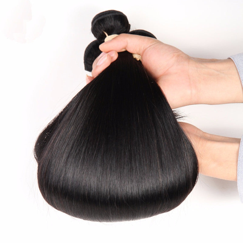Reality Wig, Smooth Hair, Straight Hair Tie, Closed Peruvian Hair Tie - happyshop365247