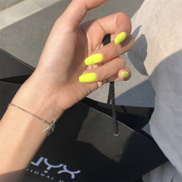 Frosted Ballet Trapezoid Fake Nails Long Section Finished Wearing Nail Art - happyshop365247