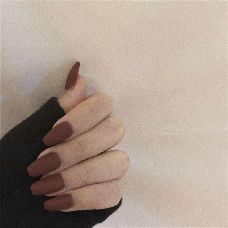 Frosted Ballet Trapezoid Fake Nails Long Section Finished Wearing Nail Art - happyshop365247
