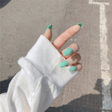 Frosted Ballet Trapezoid Fake Nails Long Section Finished Wearing Nail Art - happyshop365247