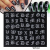 Personality Python Dark Letter Transfer Nail Sticker