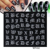 Personality Python Dark Letter Transfer Nail Sticker