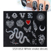 Personality Python Dark Letter Transfer Nail Sticker