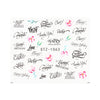 Personality Python Dark Letter Transfer Nail Sticker