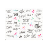 Personality Python Dark Letter Transfer Nail Sticker