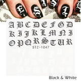 Personality Python Dark Letter Transfer Nail Sticker