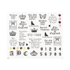 Personality Python Dark Letter Transfer Nail Sticker