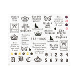 Personality Python Dark Letter Transfer Nail Sticker