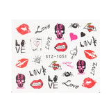 Personality Python Dark Letter Transfer Nail Sticker