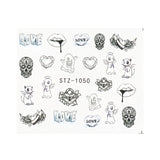 Personality Python Dark Letter Transfer Nail Sticker