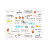 Personality Python Dark Letter Transfer Nail Sticker