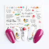 Personality Python Dark Letter Transfer Nail Sticker