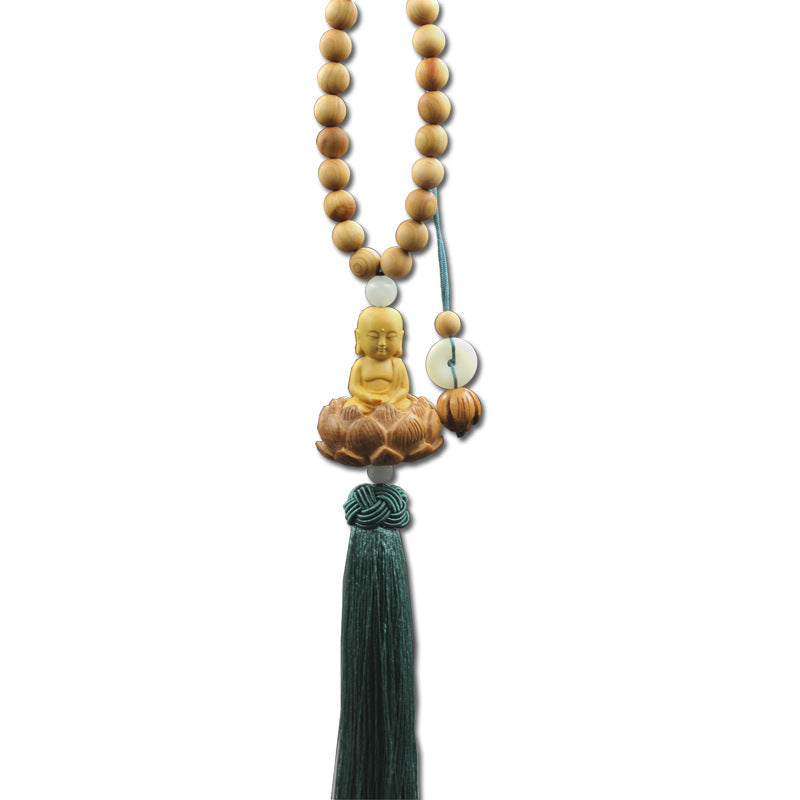 Car Pendant Peach Wood Lotus Ornaments