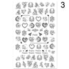 Summer Flowers and Love Adhesive Stickers Nail Art Stickers Foreign Trade Nail Stickers Nail Art Decals - happyshop365247