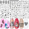 Summer Flowers and Love Adhesive Stickers Nail Art Stickers Foreign Trade Nail Stickers Nail Art Decals - happyshop365247