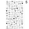 Summer Flowers and Love Adhesive Stickers Nail Art Stickers Foreign Trade Nail Stickers Nail Art Decals - happyshop365247