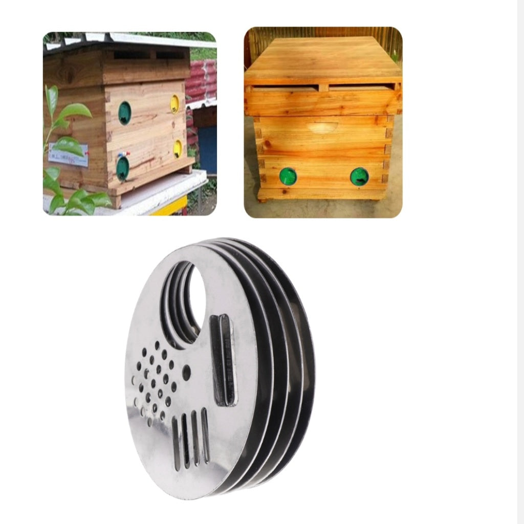 10pcs Bee Box Door Cage Stainless Steel Round Hive