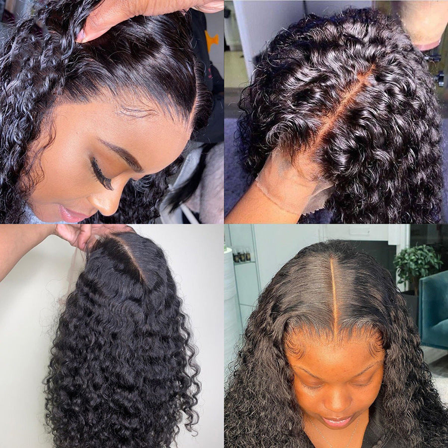 Human Hair With Small Curly Hair And Long Hair Sets - happyshop365247