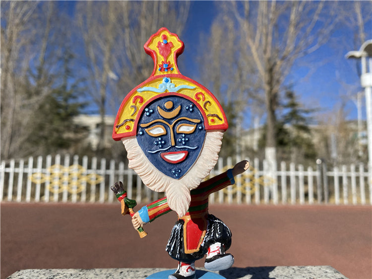Tibetan Opera Moving Head Mask Car Furniture Ornaments Tibet Travel Souvenirs