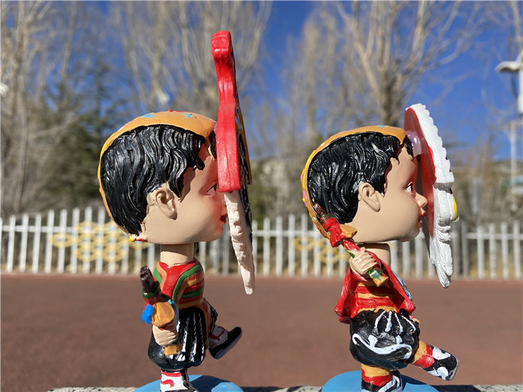 Tibetan Opera Moving Head Mask Car Furniture Ornaments Tibet Travel Souvenirs