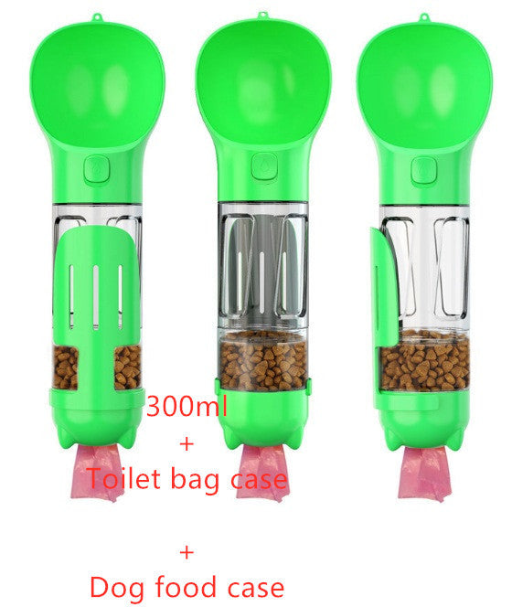Pet Water Bottle Feeder Bowl Garbage Bag Storage Portable Pet Outdoor Travel 3 In 1 Dog Water Bottle - happyshop365247