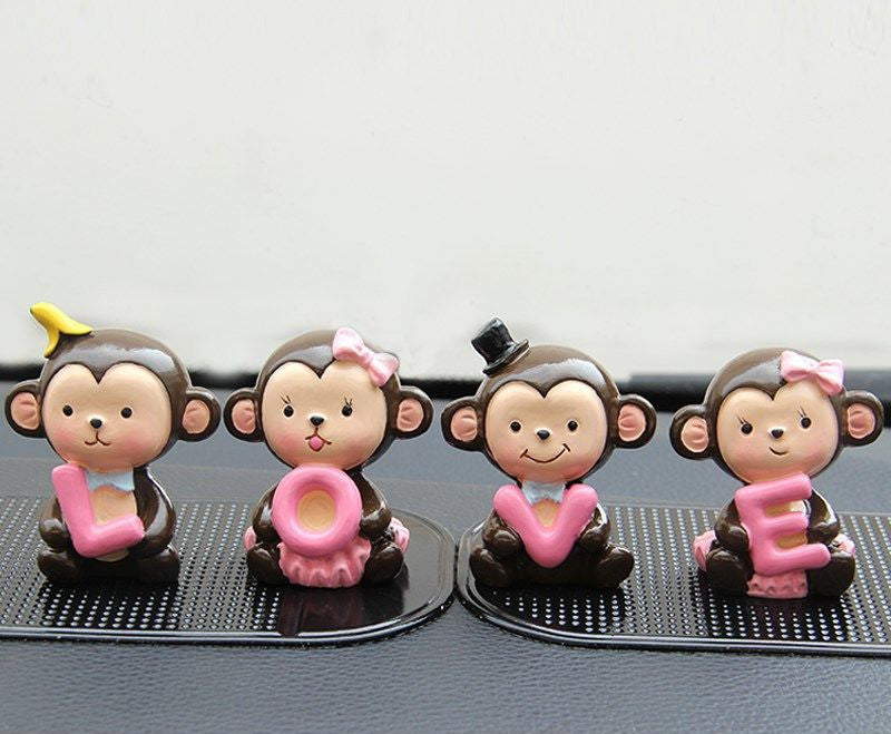 Cute Couple Hanging Foot Monkey Doll Ornaments