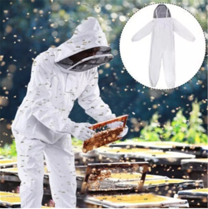 White Bee-proof Clothing Thickened One-piece Cotton Bee Protective Clothing