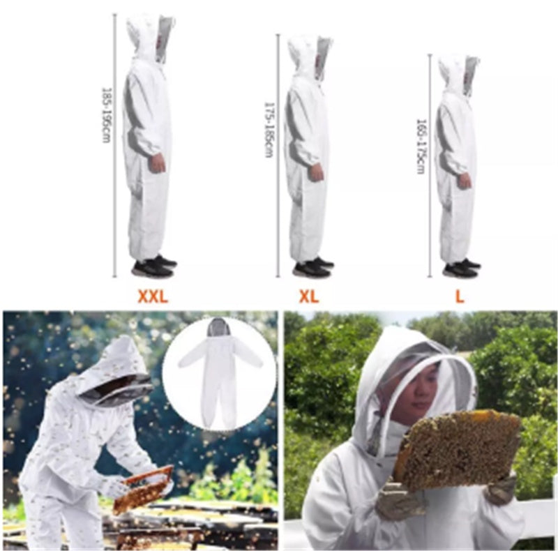White Bee-proof Clothing Thickened One-piece Cotton Bee Protective Clothing