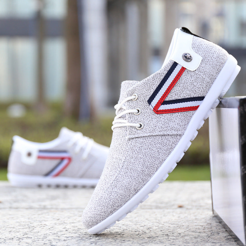 Men'S Soft-Soled Canvas Shoes, Sports And Leisure Old Beijing Cloth Shoes, Peas Shoes - happyshop365247