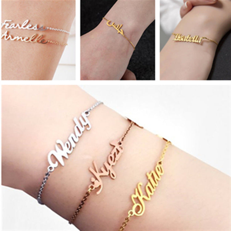 Summer Personalized Custom Name Anklets For Women Stainless Steel Cable Chain Gold Colour Sandy Beach Exquisite Jewelry Present - happyshop365247