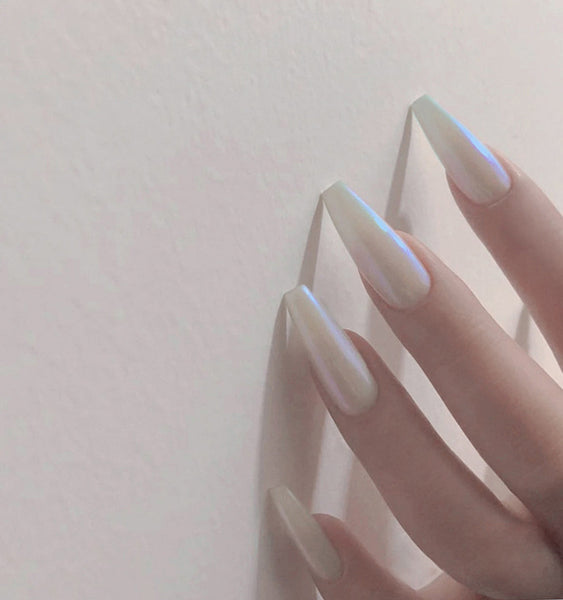 Long Ballet Nails With Flat And Pointed Water Droplets - happyshop365247